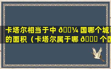 卡塔尔相当于中 🌼 国哪个城市的面积（卡塔尔属于哪 🐘 个国家多少人口）